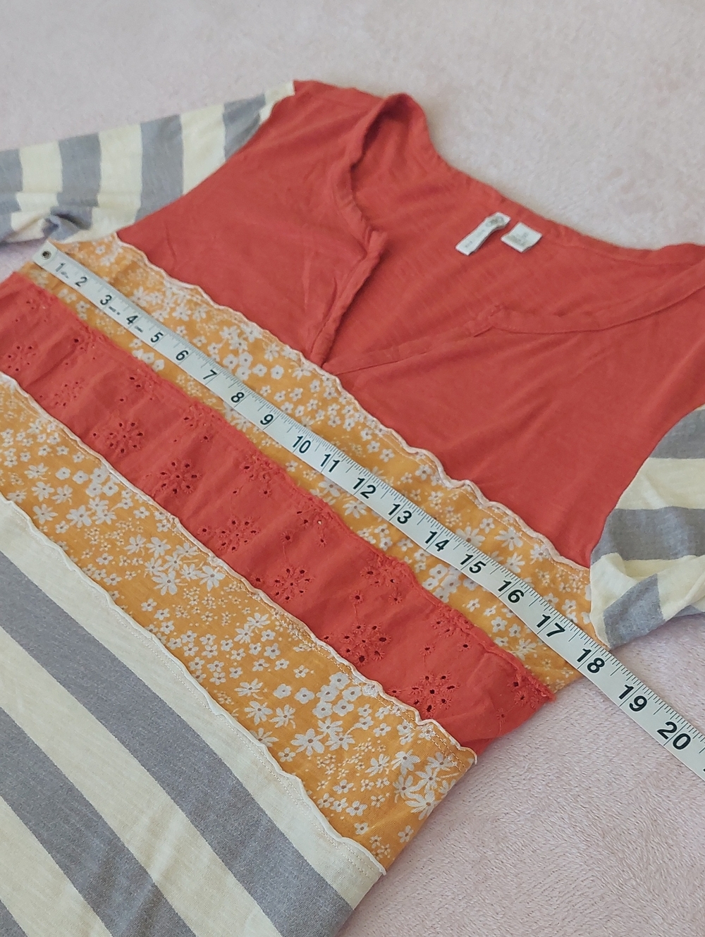 CATO Striped Mixed-Print Jersey Knit Top NWOT - Picture 8 of 10